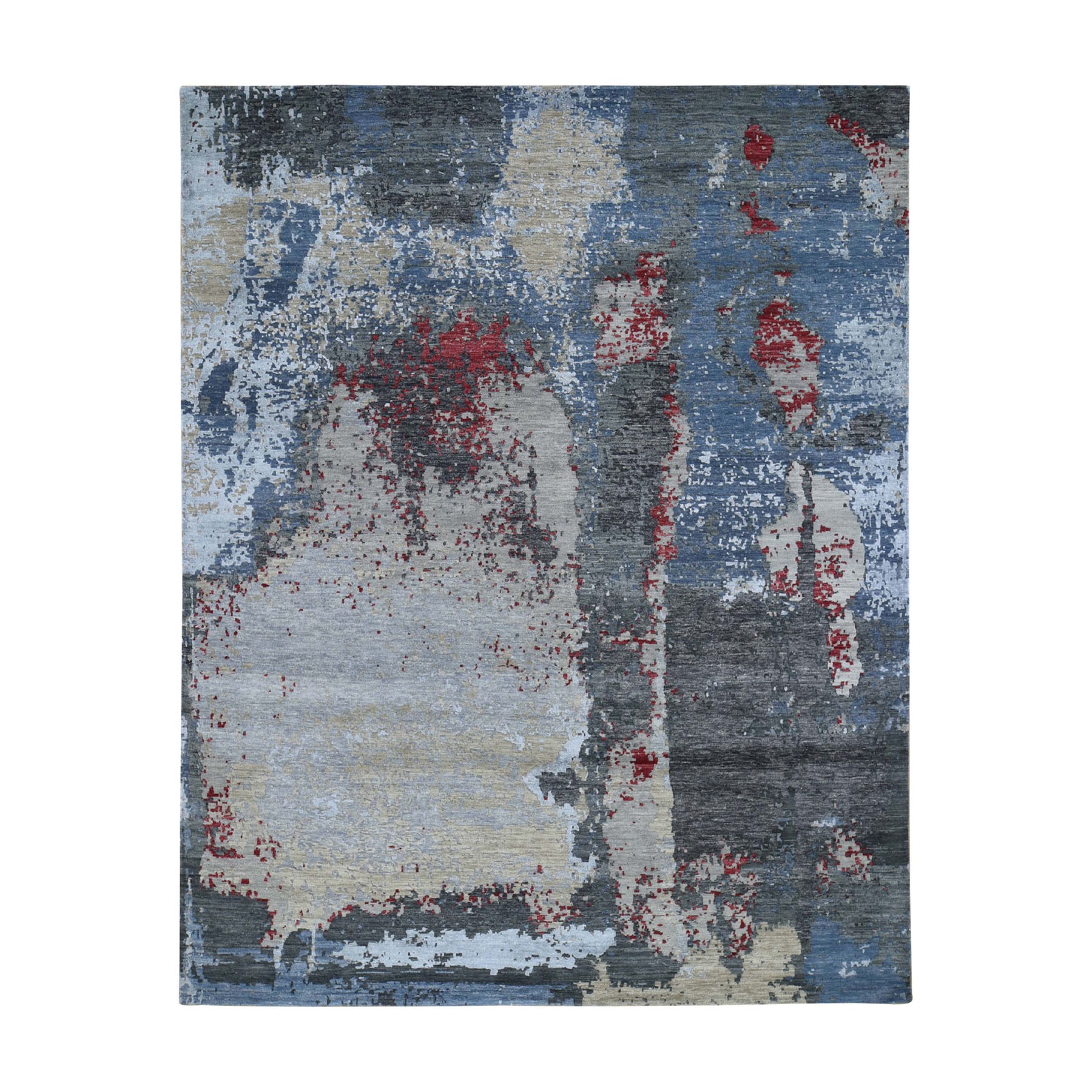 Modern & Contemporary Silk Hand-Knotted Area Rug 8'0